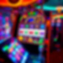 A visually striking slot machine interface showcasing vibrant graphics
