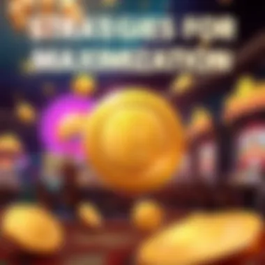 Strategies for Maximization Visual representation of strategies to maximize bonus coin rewards in Cashman Casino.