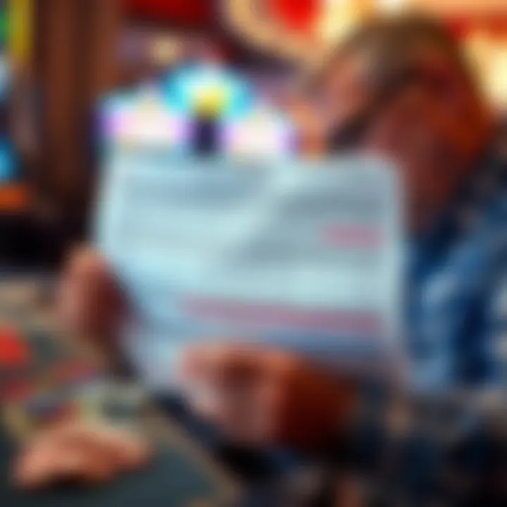 Interpreting Your Gambling Data Close-up of a person analyzing gambling records