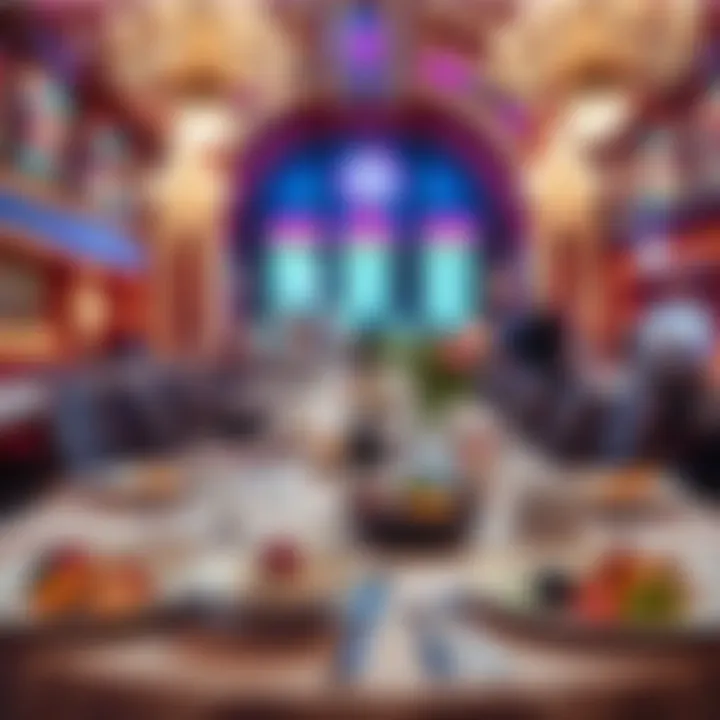 A gourmet dining setup featuring exquisite dishes and fine dining atmosphere