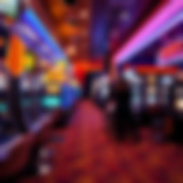 Gaming floor filled with a variety of slot machines and table games