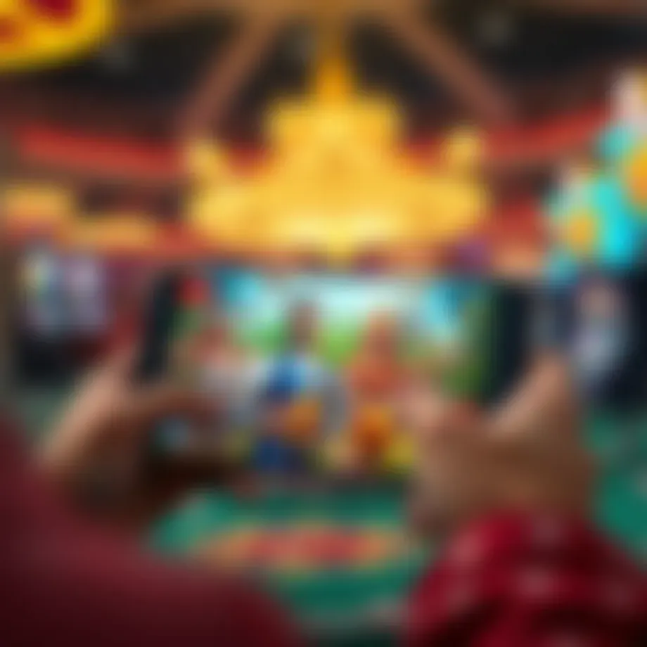 A thrilling gaming experience on an Android device showcasing various game genres.