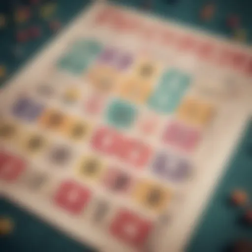 Vibrant Big Run Bingo card with colorful numbers