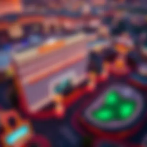 Aerial view of Caesars Palace during the Grand Prix event