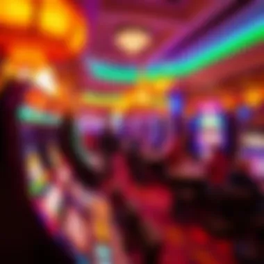 Vibrant Energy of the Gaming Floor Inside view of the gaming floor bustling with activity