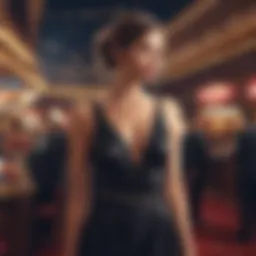 Elegant evening attire for casino night