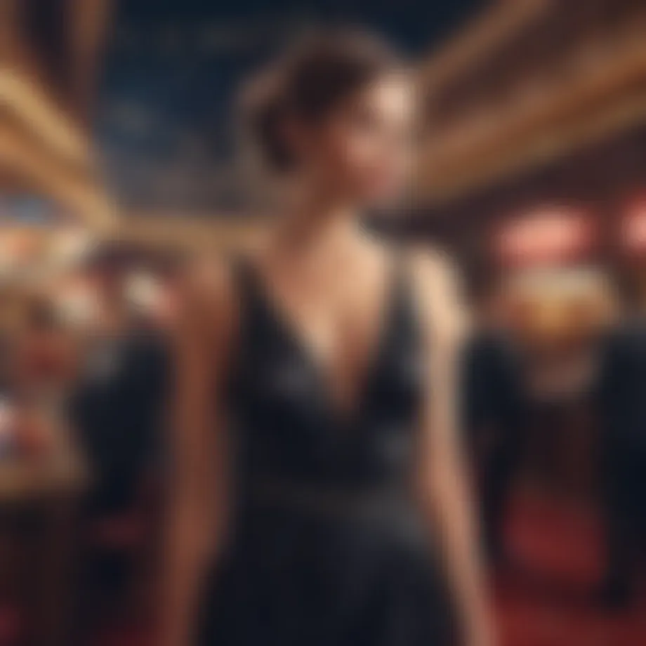 Elegant evening attire for casino night