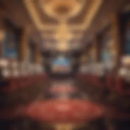 Elegant casino-themed decorations