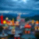 Panoramic view of Catskill casinos