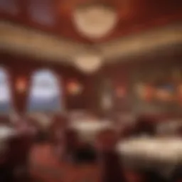 Elegant dining setup at Red Rock Hotel