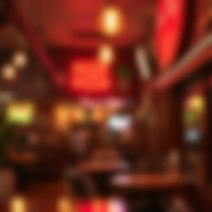 A cozy dining atmosphere showcasing a bustling pizza spot