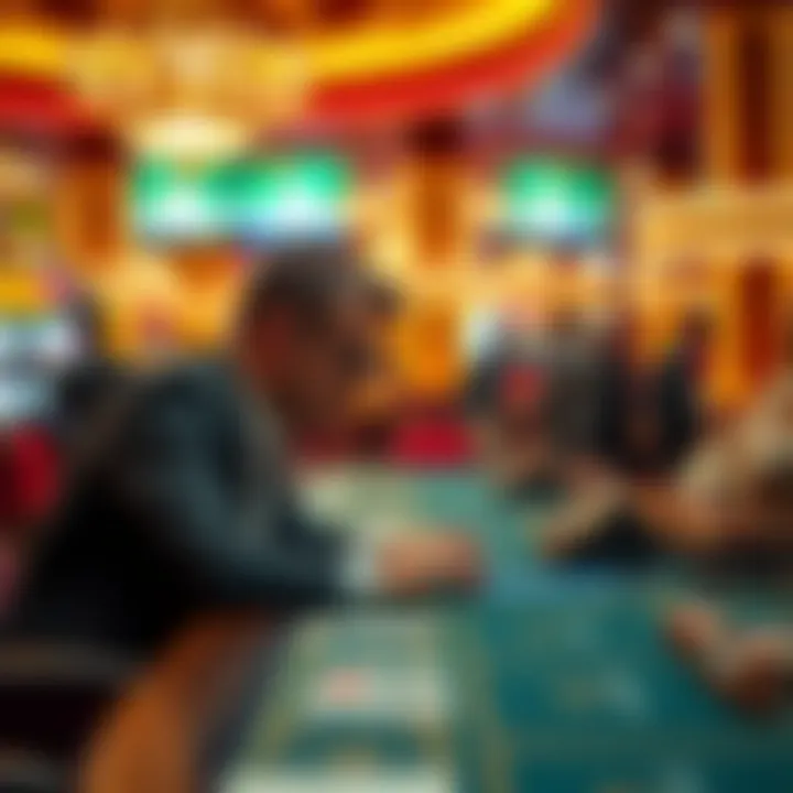 Strategizing for Success Player strategizing at a gaming table