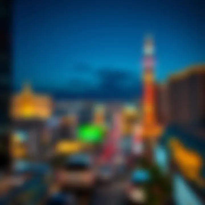 Las Vegas Strip View Breathtaking view of the Las Vegas Strip at night