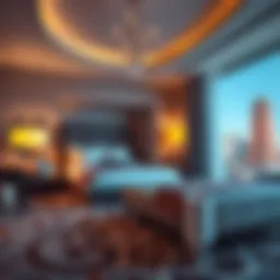 Luxurious hotel suite showcasing elegance and comfort