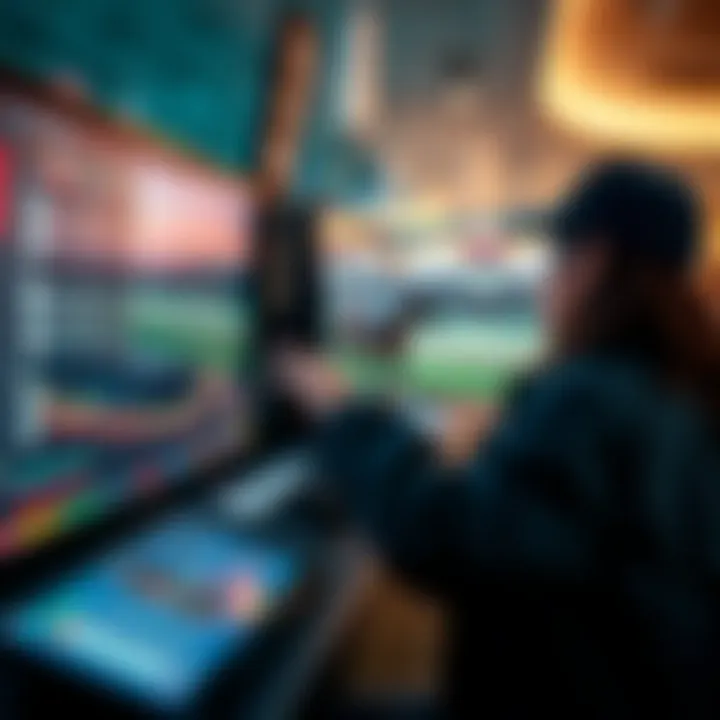 Engaging User Experience in Betting Platforms User engaging with a horse racing betting platform