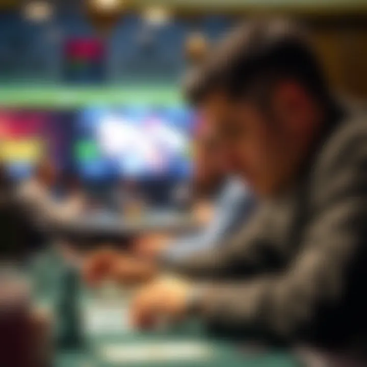 Strategic Gameplay in Action A player deep in thought during a game