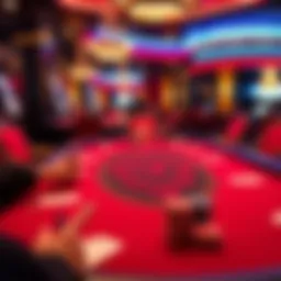 A visually appealing poker table setup