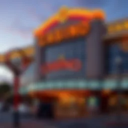 Exterior view of a vibrant Indiana casino