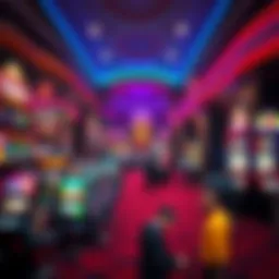 Vibrant casino floor bustling with activity