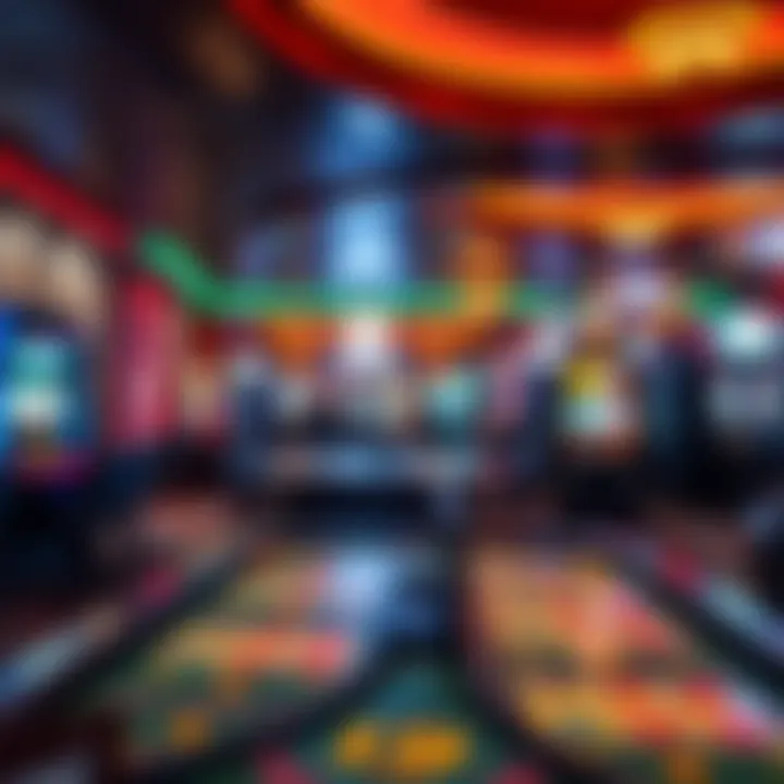 Interior of the casino showcasing gaming tables