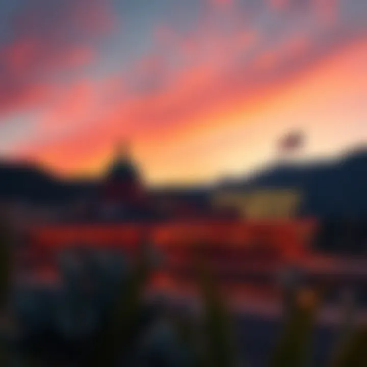 Scenic view of the Colorado Belle against the sunset