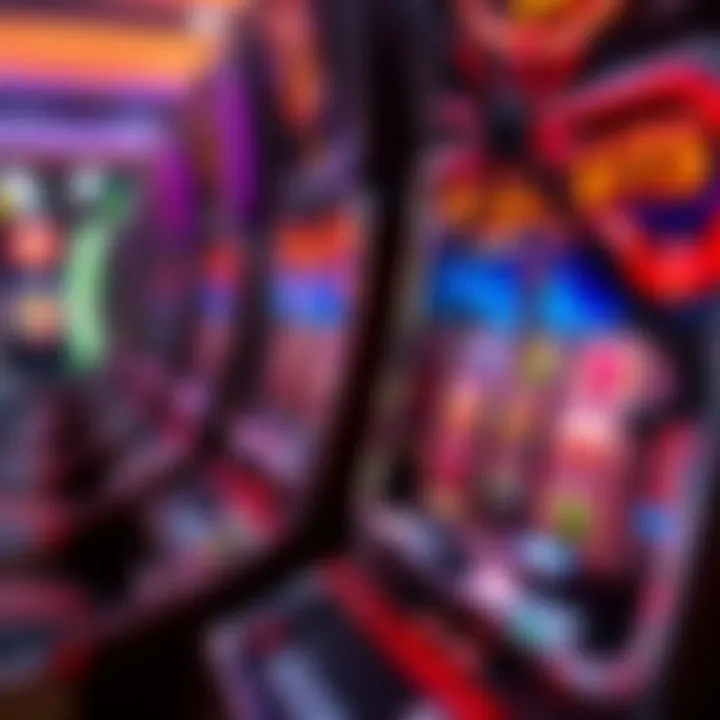 Detailed view of slot game mechanics