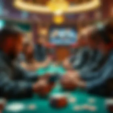 Social Poker Experience A group of friends enjoying a poker game on their mobile devices
