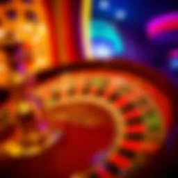 Elegant roulette wheel with vibrant colors