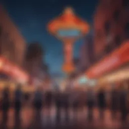 Vibrant live band performance on Fremont Street