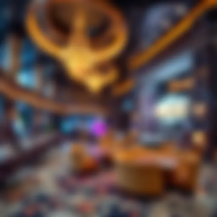 Luxurious Hotel Lobby with Smoking Area Luxurious hotel lobby showcasing a smoking area