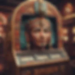 Mayan themed slot machine display showcasing vibrant graphics