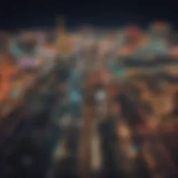 A vibrant view of the Las Vegas Strip at night