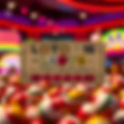 An intricate lotto ticket design showcasing various game types