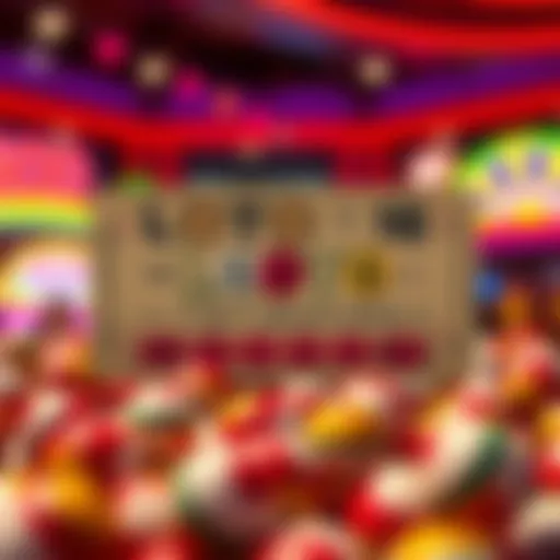 Diverse Lotto Ticket Designs An intricate lotto ticket design showcasing various game types