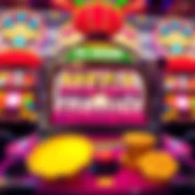 Mega Fortune Slot Machine Excitement A vibrant slot machine representing Mega Fortune theme