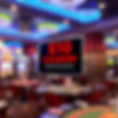 Conceptual image of a responsible gaming message within a casino setting