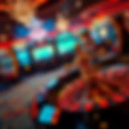 Dynamic online roulette gameplay showcasing a vibrant casino environment
