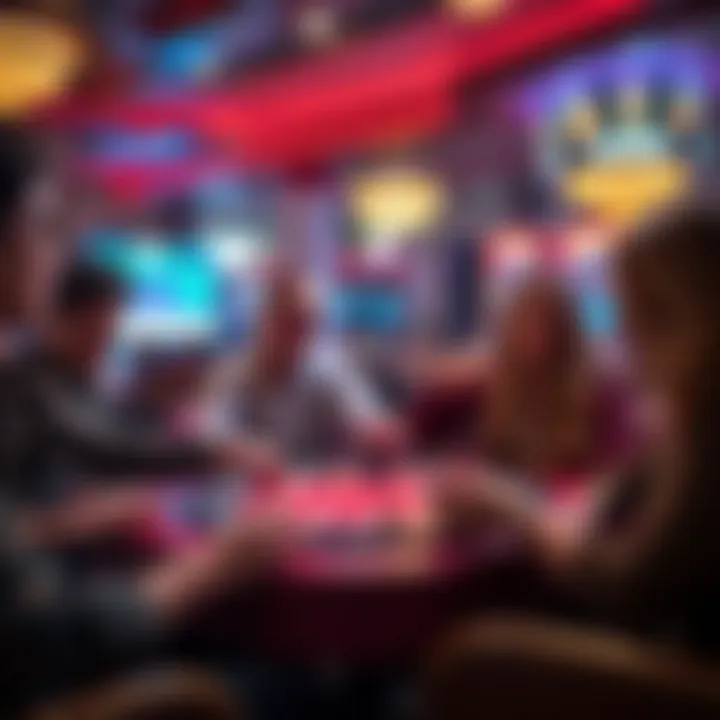 A group of friends engaged in a competitive board game night