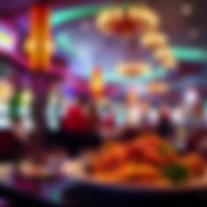 Dining options available within the casino, highlighting culinary offerings