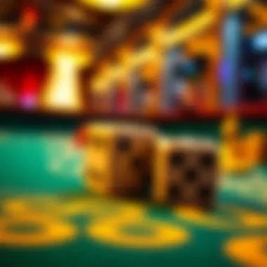 The Thrill of Rolling Dice in Craps Close-up of dice during a thrilling game of craps