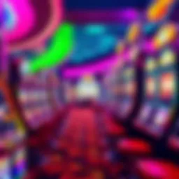 Vibrant casino floor showcasing a variety of slot machines