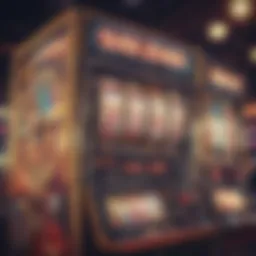 A vibrant display of live casino slot machines in action