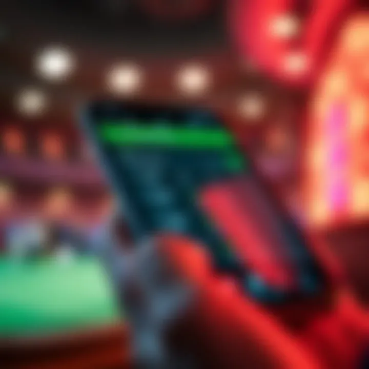 Close-up of a smartphone displaying live betting odds