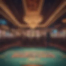 A vibrant depiction of a casino floor showcasing various gaming options and bonus offerings
