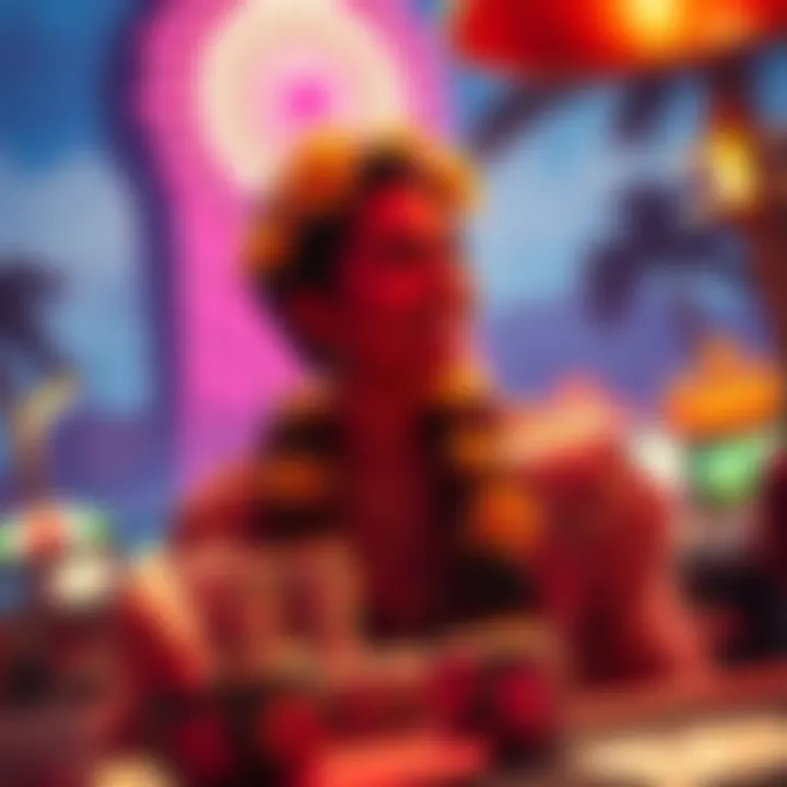 Cultural Fusion of Hawaii and Gaming Artistic representation of Hawaiian culture intertwined with gaming elements