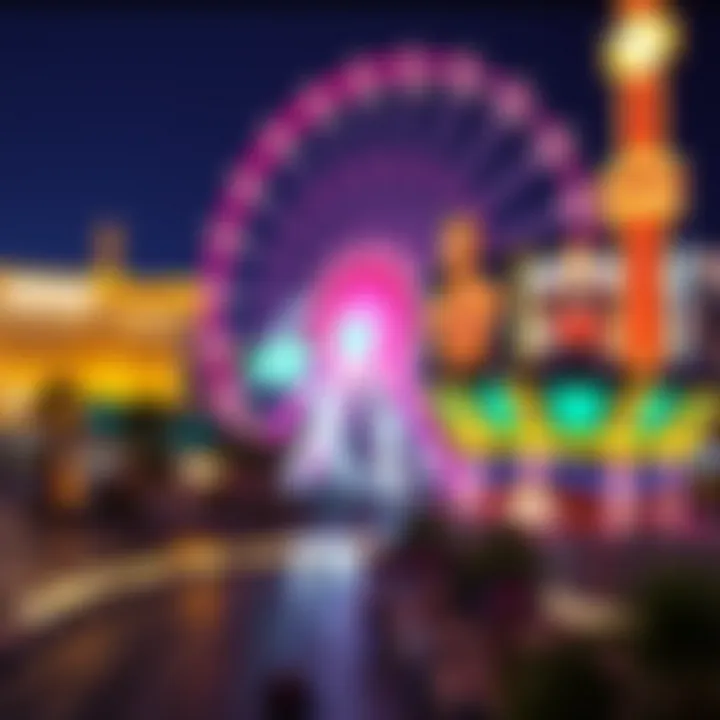 Illuminated Evening Experience A night view of the Las Vegas Eye Ride illuminated