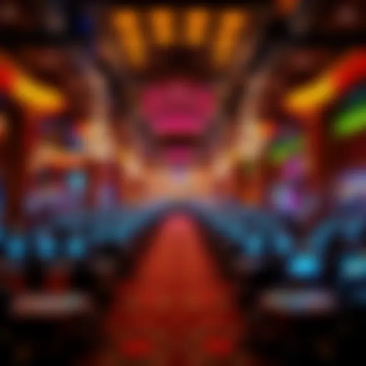 Lavish Casino Floor of the Old MGM Grand Interior view of the lavish casino floor filled with gaming tables and vibrant decor