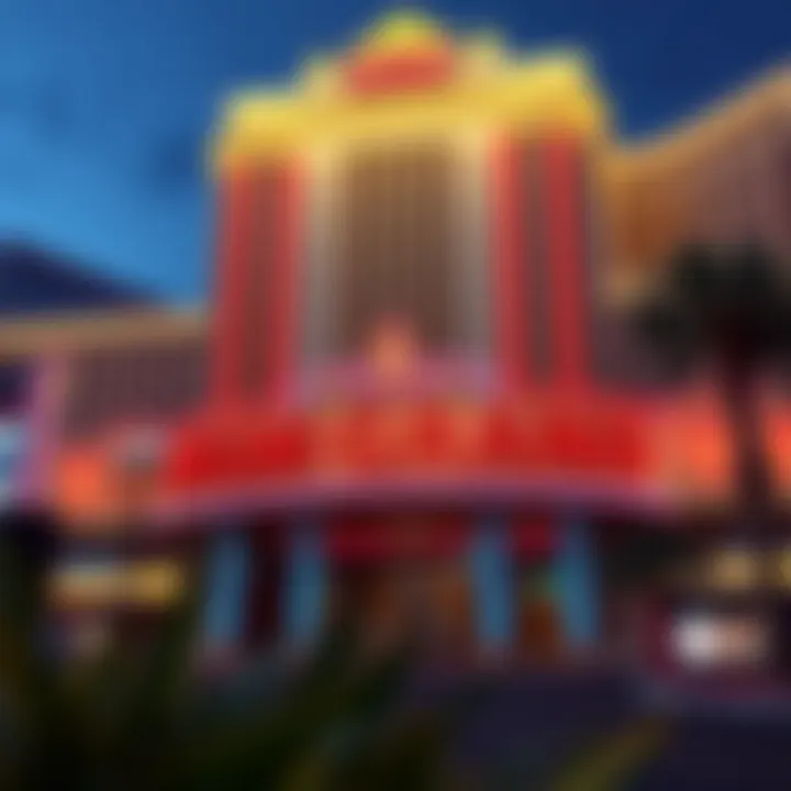 Iconic Facade of the Old MGM Grand Grand entrance of the old MGM Grand showcasing its iconic facade