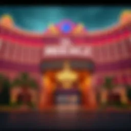 The grand entrance of The Mirage, showcasing its iconic architecture.