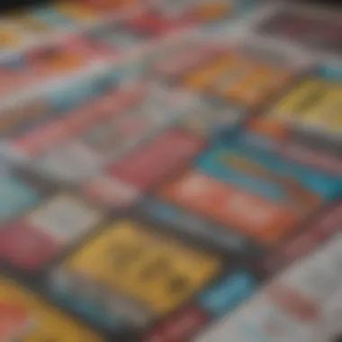 Colorful assortment of Georgia scratch-off tickets